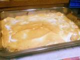 Lasagna frutal con cubierta de merengue