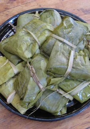 A picture of Oaxacan Tamales.