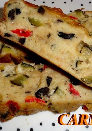 Una foto de Budin de pan y calabacín