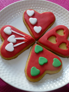 Una foto de Galletas de mantequilla con forma de corazón