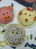 Animalitos de granja con magdalenas