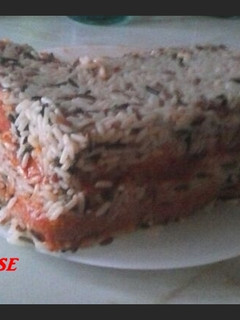 Una foto de Pastel tres arroces