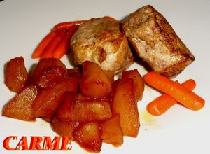 Foto principal de Filet mignon con manzanas agridulces