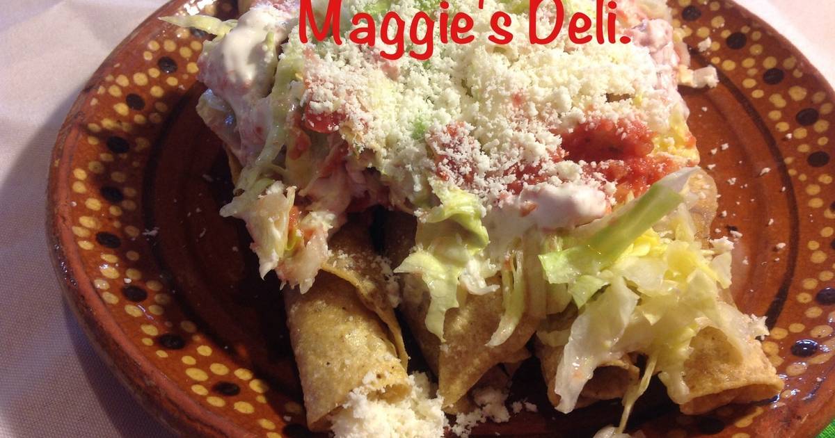 Flautas de carne deshebrada Receta de Maggie Cookpad