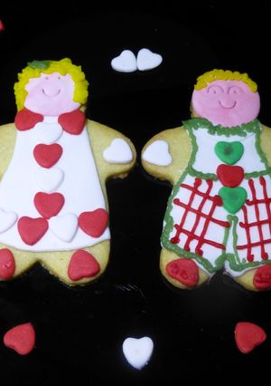 Una foto de Galletas de mantequilla San Valentín - Pareja de enamorados