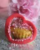 Cupcake en corazón de fondant