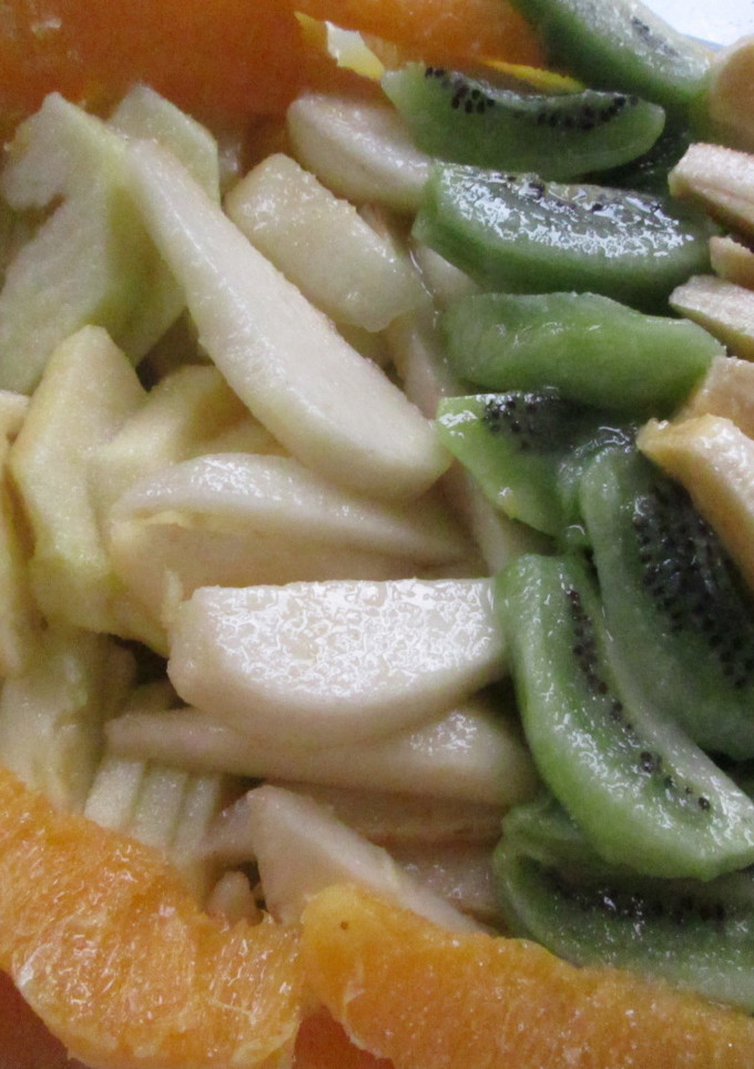 Una foto de Ensalada de frutas en gajos