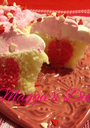 Una foto de Cupcakes con corazón