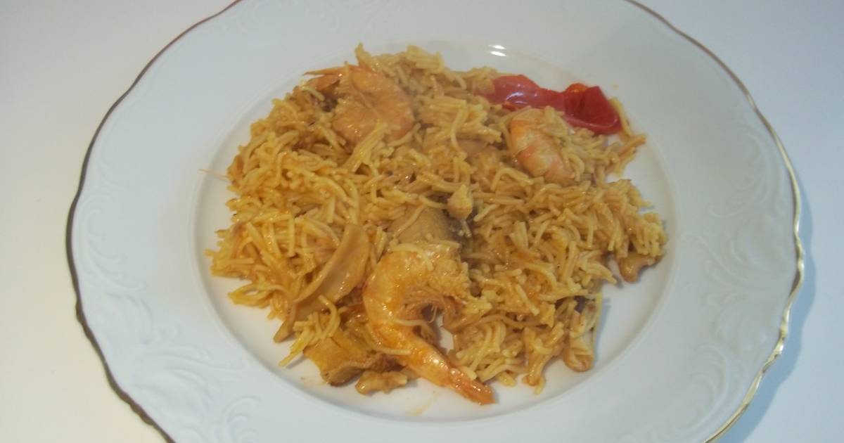 Fideuá de pasta fina Receta de Kiko Cookpad