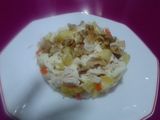 Timbal de piña con pollo