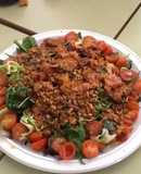 Ensalada con crujiente bacón y frutos secos