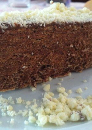 Una foto de Tarta de obleas y nutella