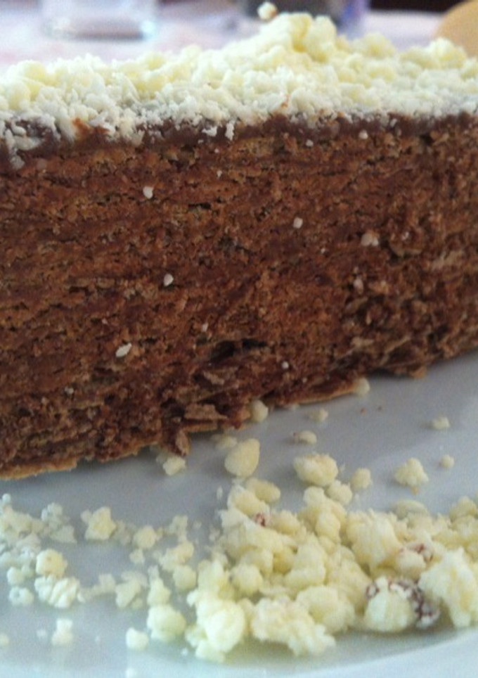 Una foto de Tarta de obleas y nutella