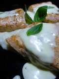 Salmón con puré de patata y mayonesa