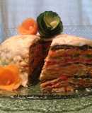 Pastel de tortilla de verduras