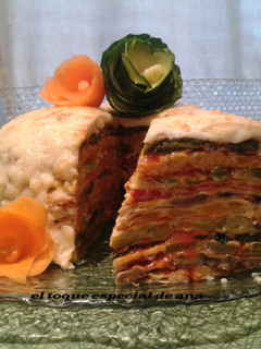 Una foto de Pastel de tortilla de verduras