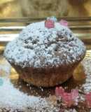 Muffin de chocolate con azúcar glas
