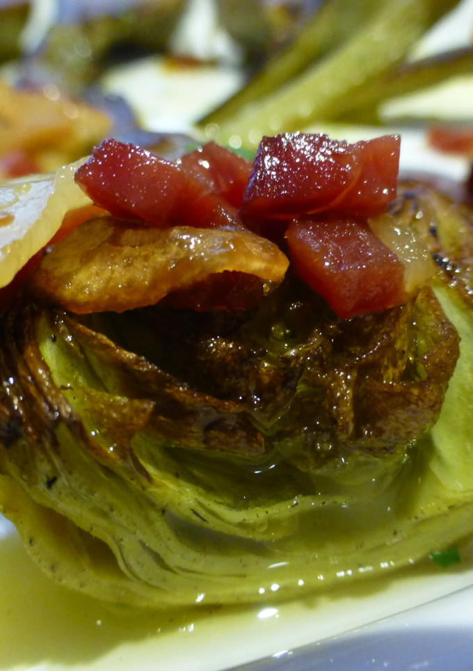 Una foto de Alcachofas naturales con jamón rápidas