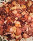 Pulpo a la vinagreta con pimentón murciano