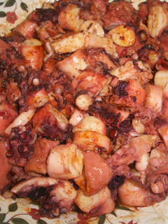 Una foto de Pulpo a la vinagreta con pimentón murciano