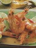 Camarones con albahaca