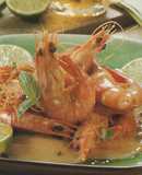 Camarones con albahaca