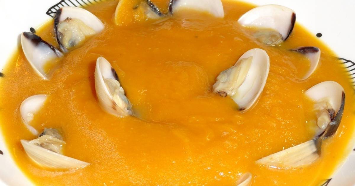 Crema de calabaza con almejas Receta de carme castillo Cookpad Crema de calabaza con almejas Receta de carme castillo Cookpad