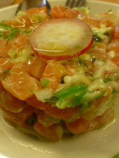 Una foto de Salmón ahumado con mayonesa