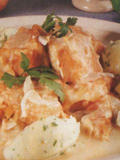 Una foto de Bacalao con vino blanco