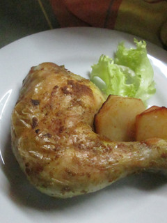 Una foto de Muslo de pollo con mostaza al horno