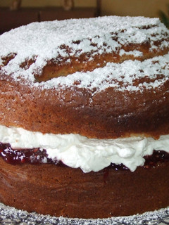 Una foto de Victoria sponge cake