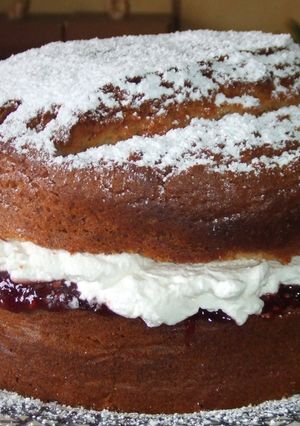 Una foto de Victoria sponge cake