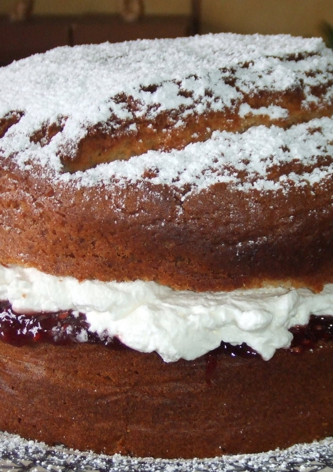 Una foto de Victoria sponge cake