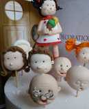 Muñeca de fondant para tartas - la cabeza