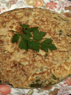 Una foto de Tortilla de bacalao con pimiento