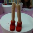 Muñeca de fondant, las piernas y botas