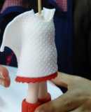 Muñeca de fondant - tronco y vestido