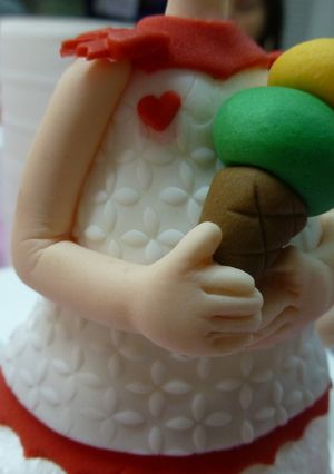 Una foto de Muñeca de fondant - brazo, mano y cuello