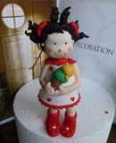 Muñeca de fondant, cabeza y pelo