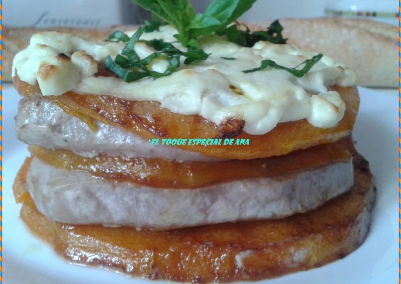 Milhojas de calabaza con atún