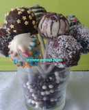 Cake pops de chocolate blanco y negro