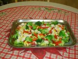 Ensalada verde con aderezo de vino tinto
