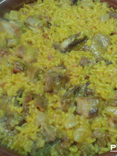 Una foto de Arroz con ibéricos casero