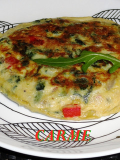 Una foto de Tortilla de acelgas y setas