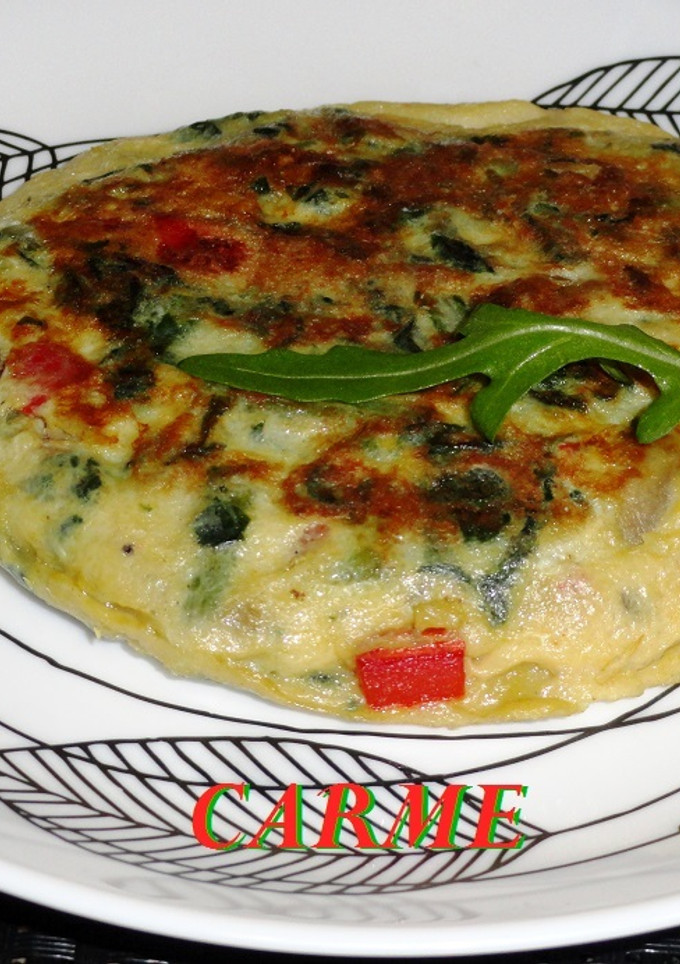Una foto de Tortilla de acelgas y setas