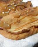 Orejas de Carnaval rellenas de crema pastelera