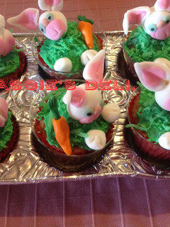 Una foto de Cupcakes de zanahoria decorados