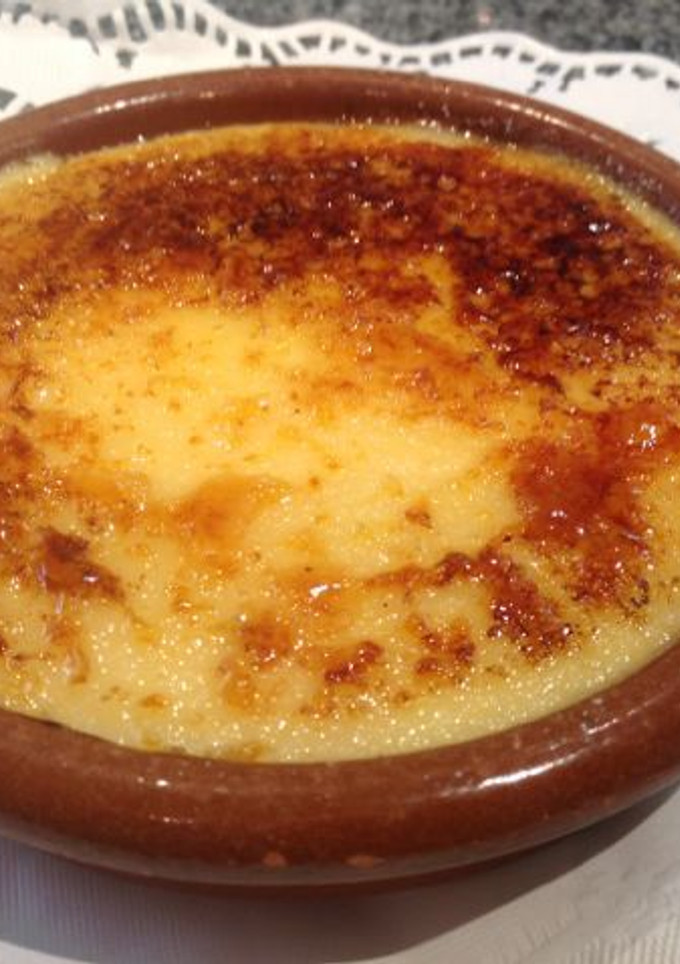 Una foto de Crema catalana quemada casera