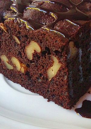 Una foto de Brownie de chocolate con nueces caseros