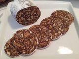 Salchichón de chocolate con galletas